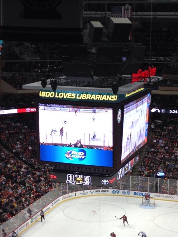 Pictures of the Week: Librarians Get a Shout Out at MN Hockey Game | SLJ Summit 2014