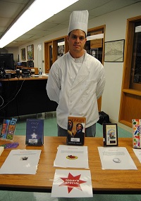 Librarian Kent Muench is head chef for the day.