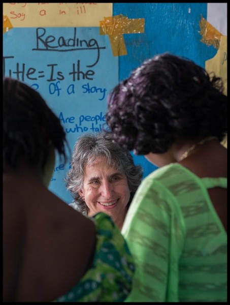 Wendy Saul visits school in Liberia. All photos courtesy of B.D. Colen.