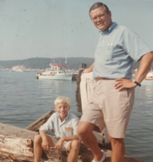 Huck Scarry (l) with his father Richard Scarry 