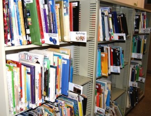 The shelves at Hadley Elementary School required manual cataloguing.