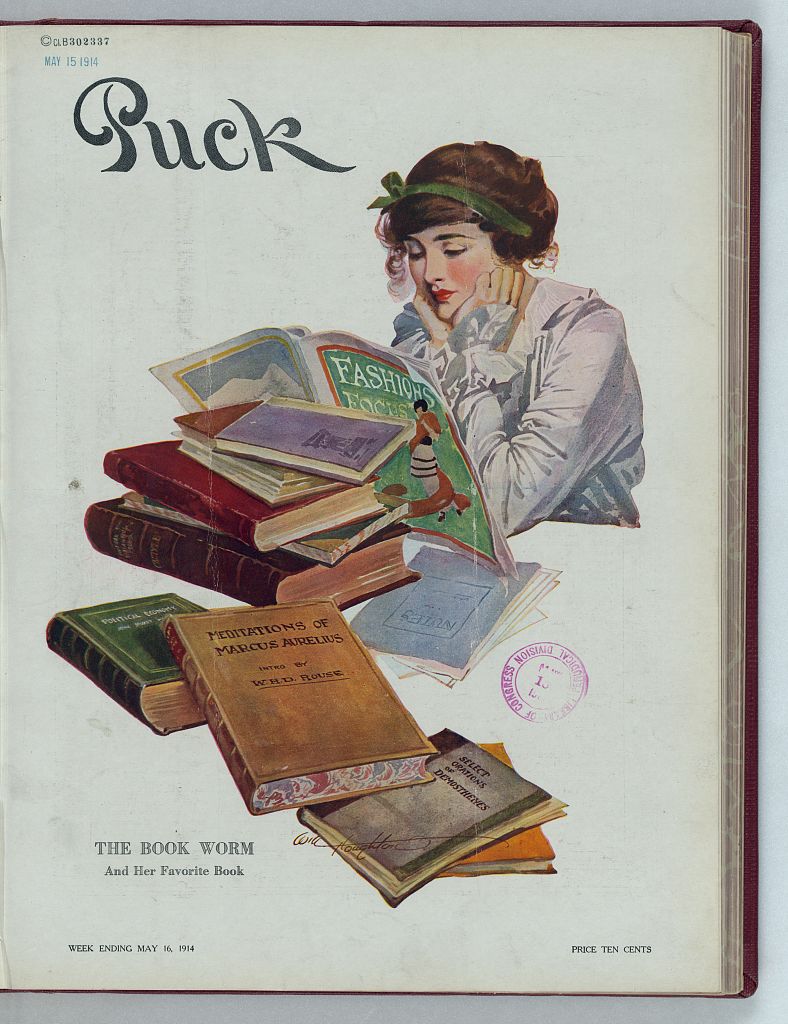 The Bookworm and her favorite book