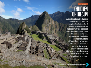 Interior screen from 'Incas' (Kids Discover)