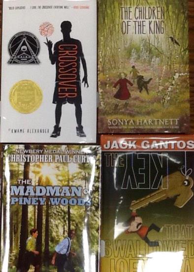 Library media specialist Sherri Powers her BOB bracket for middle grade students at Flaherty Elementary School, KY.