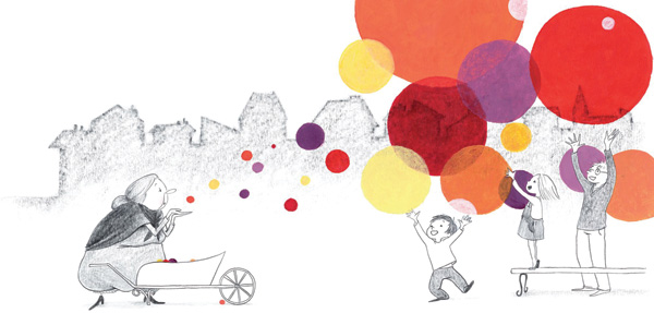 Image from Celia by Christelle Vallat, illustrated by Stéphanie Augusseau. First published in Belgium under the title Zélie by Alice Éditions. First U.S. edition is published by Peter Pauper Press. 