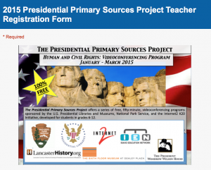 Free civil rights programs using presidential primary sources