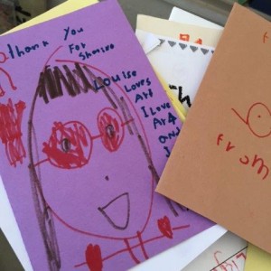 Letters to author Kelly Light from students at P.S. 110 in NYC