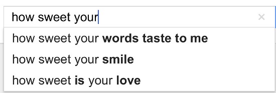 Screenshot of a Google Poetics verse.