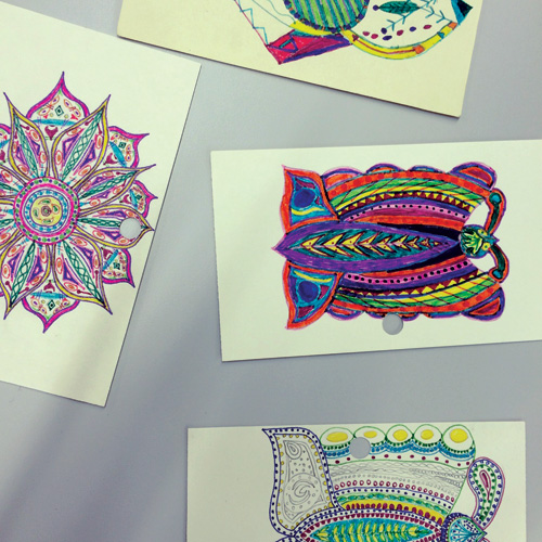 Art inspired by I Am Malala created by an attendee at the Book to Art Club held at the Madison Public Library’s Bubbler Room. Photo courtesy of Laura Damon-Moore.