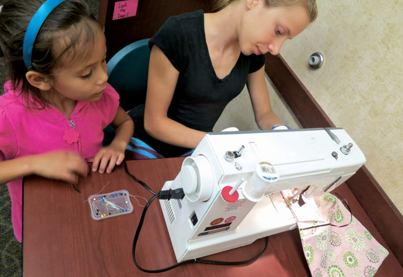 Participants at NeedleReads, a craft program at the Madison (WI) Public Library. Photo courtesy of Carissa Christner