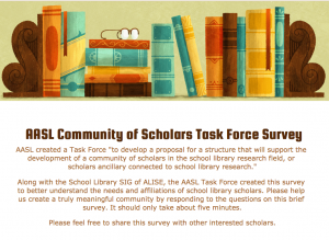 If you do school library research, please help us birth a community