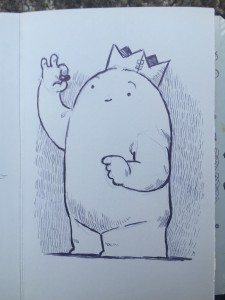 Santat's sketch for Reynolds' custom tattoo.