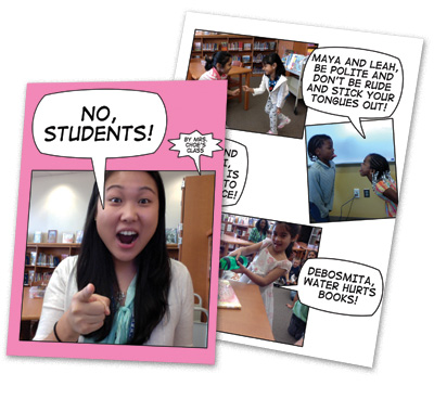 Matthew Winner’s students create rule books with the app Comic Life.