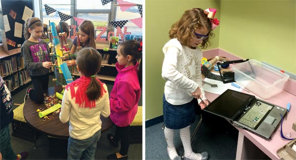 Student in action. Photos courtesy of Lewis and Clark Elementary School library