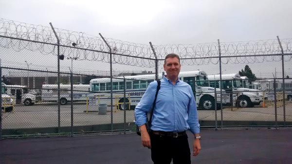 Nick Franklin, coordinator of transitional services at Brooklyn Public Library, guides book clubs and discussions at youth detention facilities on Rikers Island.
