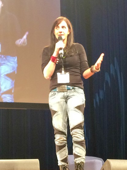 Maggie Stiefvater regaling the crowd during Friday’s Main Stage festivities.