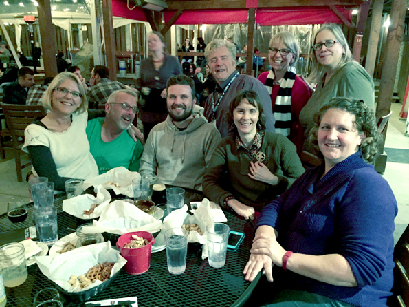 The brains behind LumaCON! Left to right front: Amy Turko, Mike Watt, Nathan Libecap, Diana Spaulding, Kathy DeWeese. Left to right back: Joe Cochrane, Connie Williams, Kate Keaton
