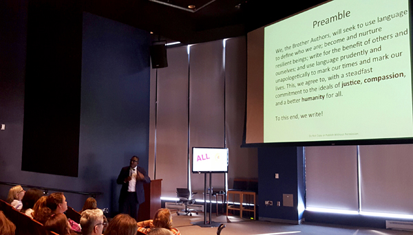 Tatum leads a presentation