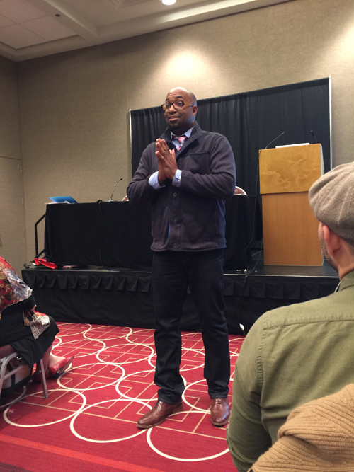 Author Kwame Alexander at NCTE 2015 in Minneapolis, MN. Photo by Erika Thulin Dawes