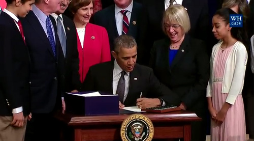 President Obama signing the Every Student Succeeds Act. whitehouse.gov