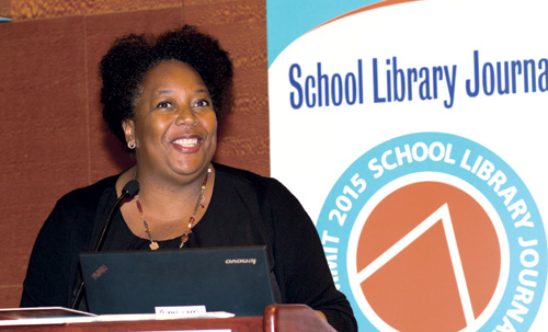 Sabrina Urquhart, Bezos Family Foundation, presents a fast-learning session.