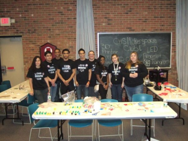 The Clifton (NJ) High School Robotics Club setting up shop.