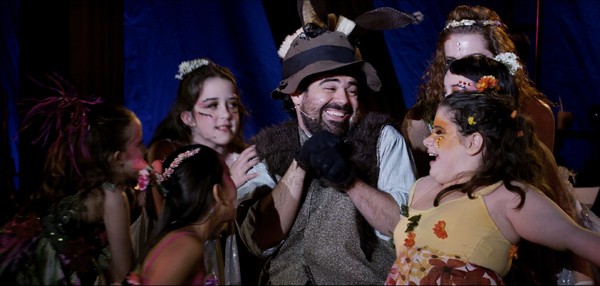 A scene from A ROCKIN' MIDSUMMER NIGHT'S DREAM, with Sammy Vertucci, far right (Participant Media)