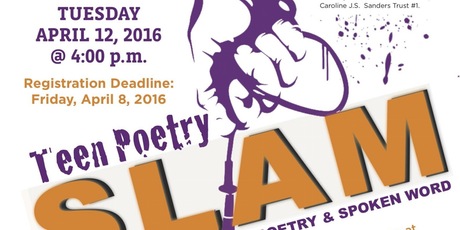 teen poetry slam flyer