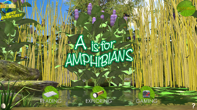Screen from A is for Amphibian (Bright World ebooks)