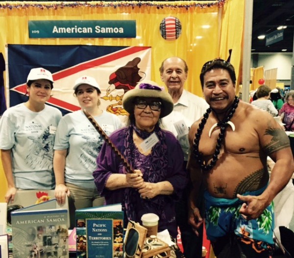The American Samoa exhibit in the Pavilion of States and Territories