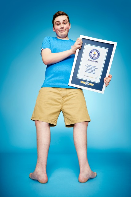 Maxwell Day - Largest Foot Rotation Guinness World Records 2015 Photo Credit: Paul Michael Hughes/Guinness World Records