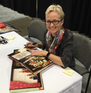 Melissa Sweet at her book-signing station.
