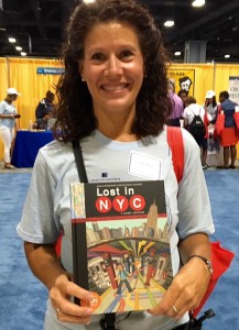 School librarian Terri Owens checks out the New York State selection for 2016 Great Reads About Great Places.