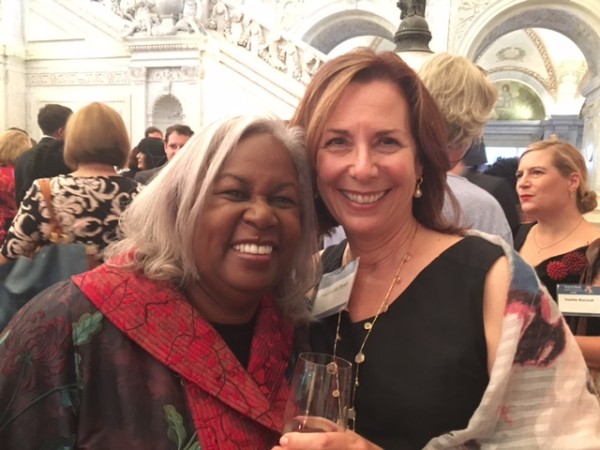 Sharon Robinson, left, and Pam Munoz Ryan glam it up at the National Book Festival Gala.