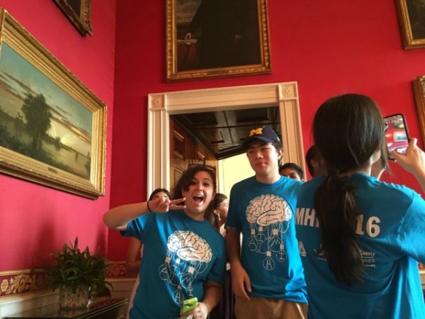 Excitement prevails as the students tour the White House.