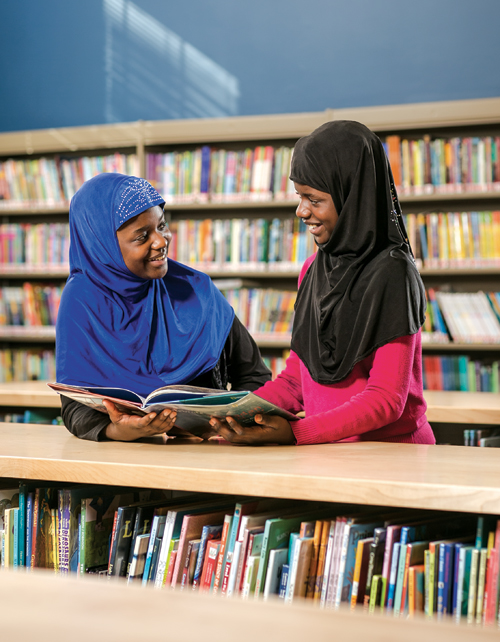 Sisters of Somali Bantu descent at the Louisville Free Public Library. Photo by Jonathan Robert Willis