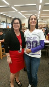 Partners in crime Gina Seymour (left) and art teacher Lorraine Knoblauch.