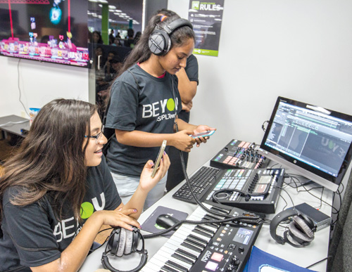 Top: The grand opening of TeenHQ at the San Jose Public Library Photo courtesy of San Jose Public Library