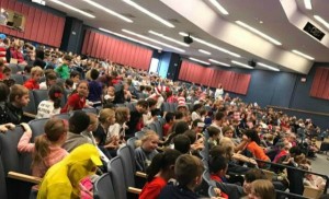 The excitement builds as the children await the big news.