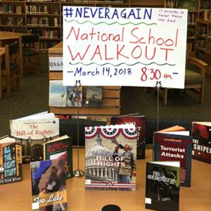 Students Walk Out; Librarian Creates Display to Inform, Support Kids