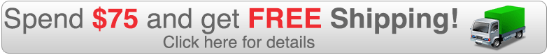 Free Shipping On Orders Of $75.00 or more