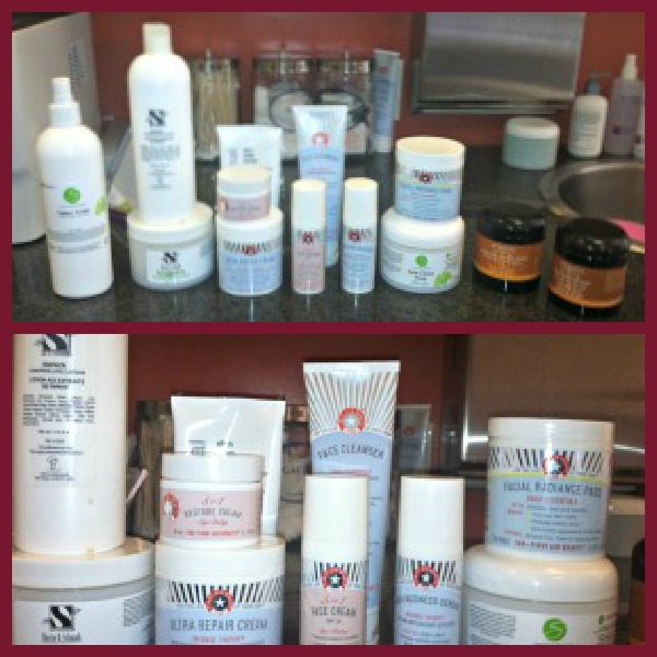 aesthetician facial products