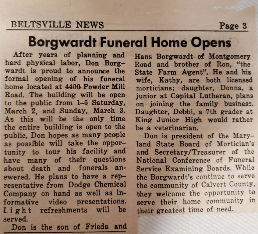 About Donald V. Funeral Home Beltsville, MD
