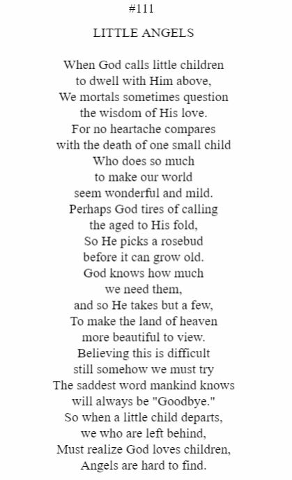 Poems, Verses & Prayers for Stationary | Crouch Funeral Home, P.A