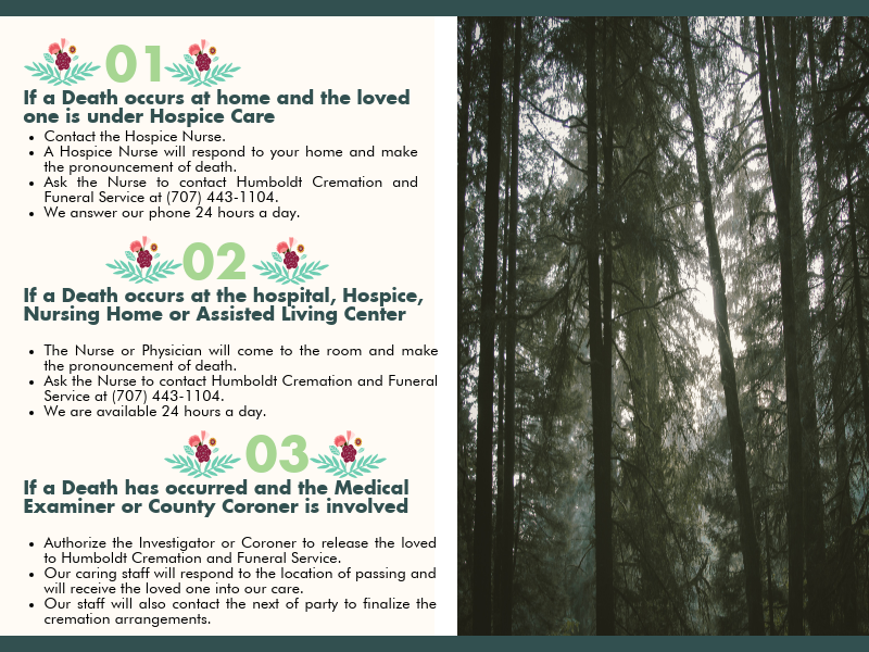 When Death Occurs Humboldt Cremation & Funeral Service