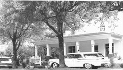 Photo of Funeral Home and Ambulance and Hearse in 1961.