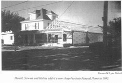 In 1995, Herald & Stewart & Halsey Funeral Home add a new Church-like Chapel.