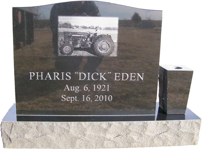 Laser Etching Johnson Funeral Home Sperry OK funeral home and cremation