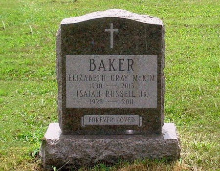 An upright stone in Dakota Mahogany granite from South and North Dakota.