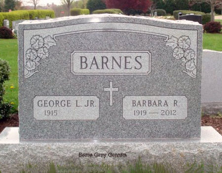 This is an upright companion stone in Barre Gray granite from Vermont with a &ldquo;polished&rdquo; surface.